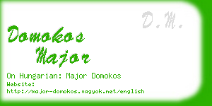domokos major business card